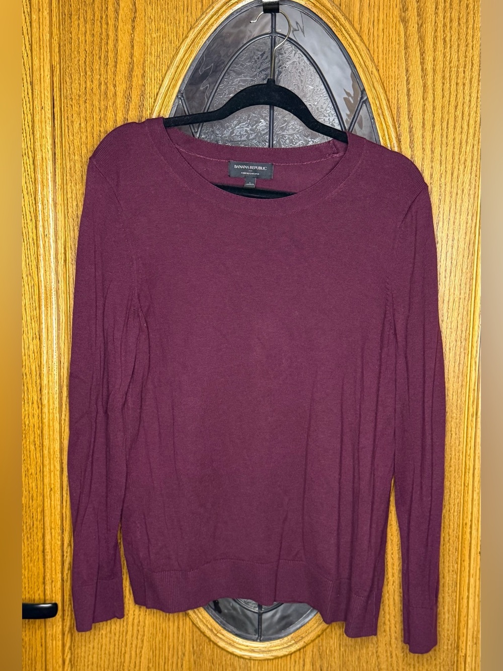 Banana Republic Forever Sweater Burgandy Crewneck Size L